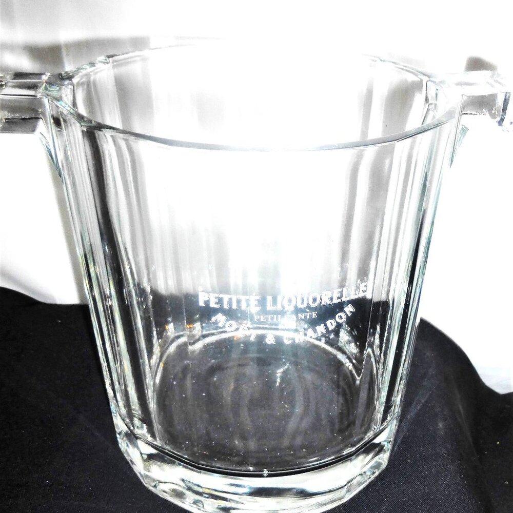Vintage CRYSTAL ICE BUCKET Petite Liquorelle Moet A Chandon Marc de Champagne